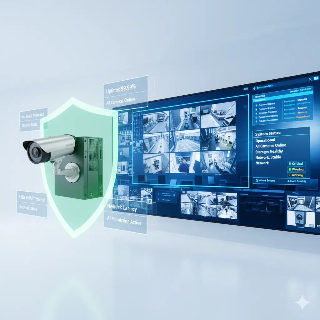 CCTV Downtime Prevention managed security operations center dashboard